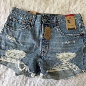 Levi's Women's Blue Denim Shorts